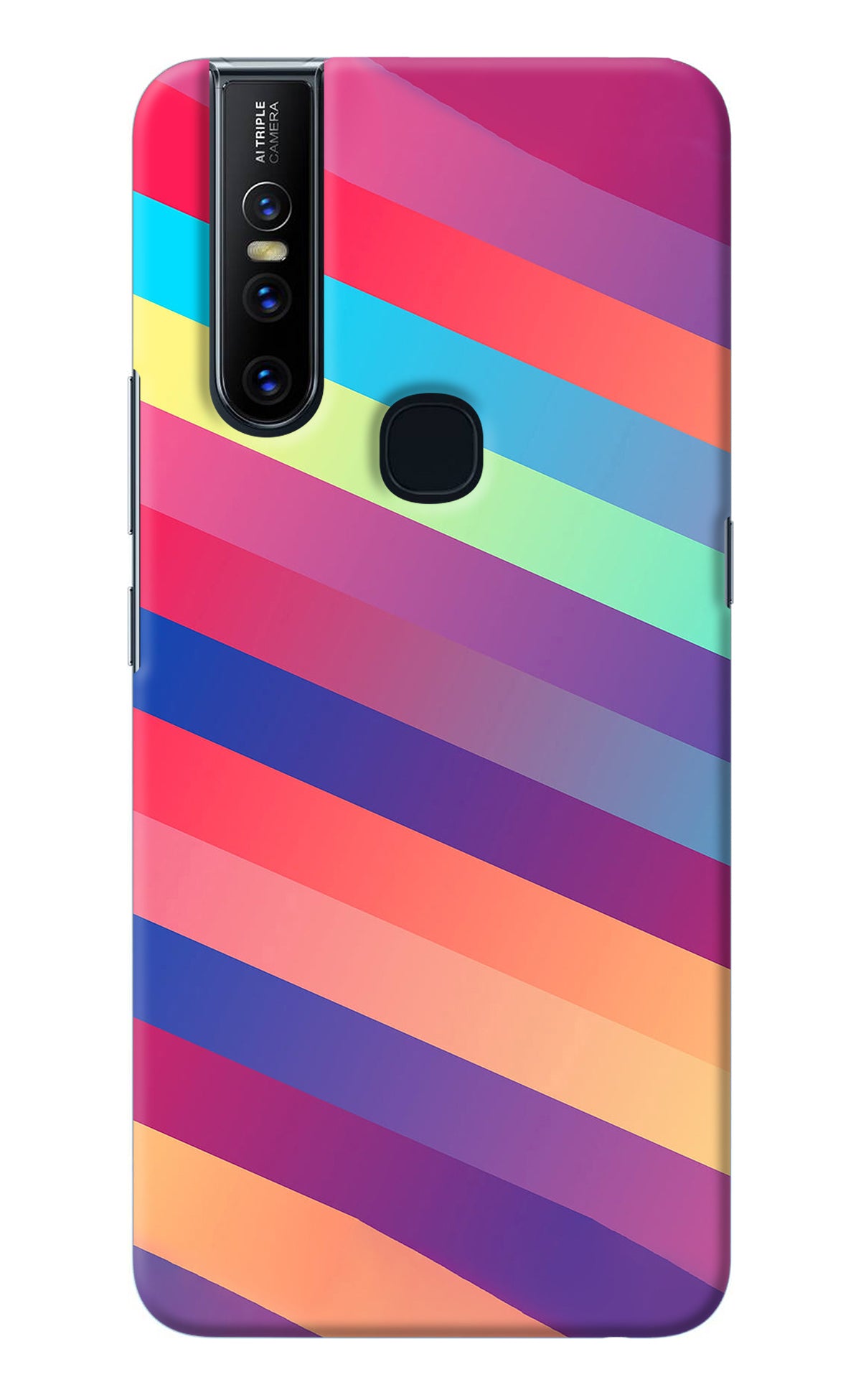 Stripes color Vivo V15 Back Cover