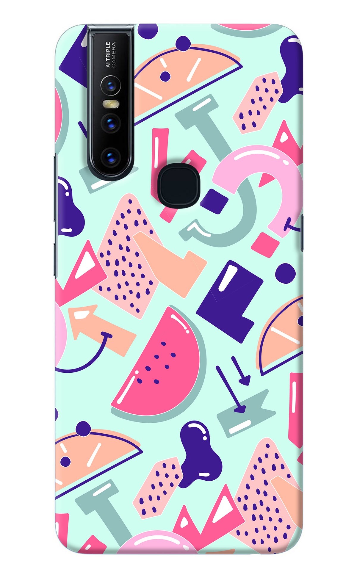 Doodle Pattern Vivo V15 Back Cover