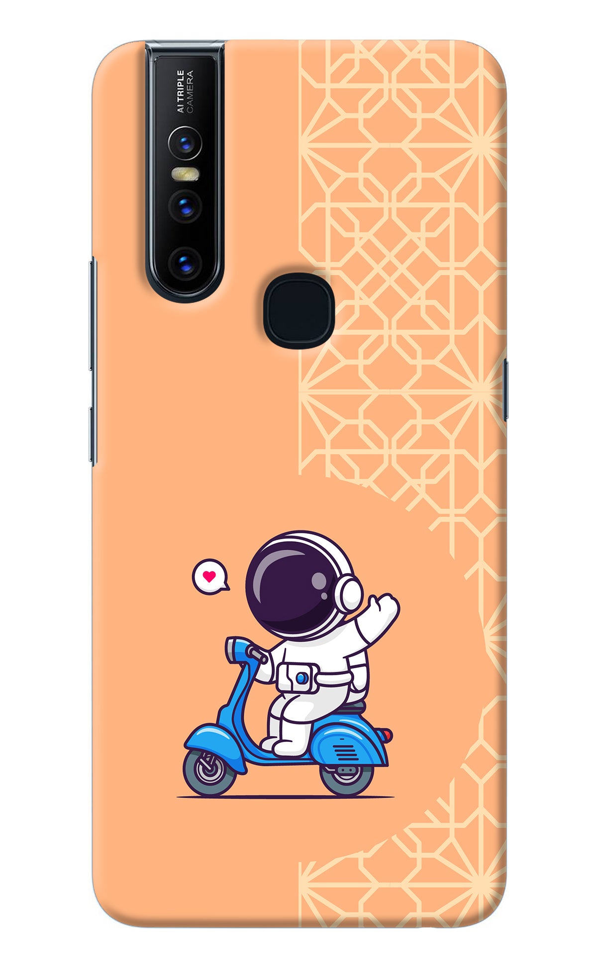 Cute Astronaut Riding Vivo V15 Back Cover