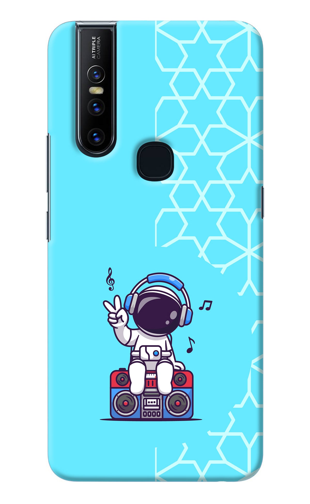 Cute Astronaut Chilling Vivo V15 Back Cover