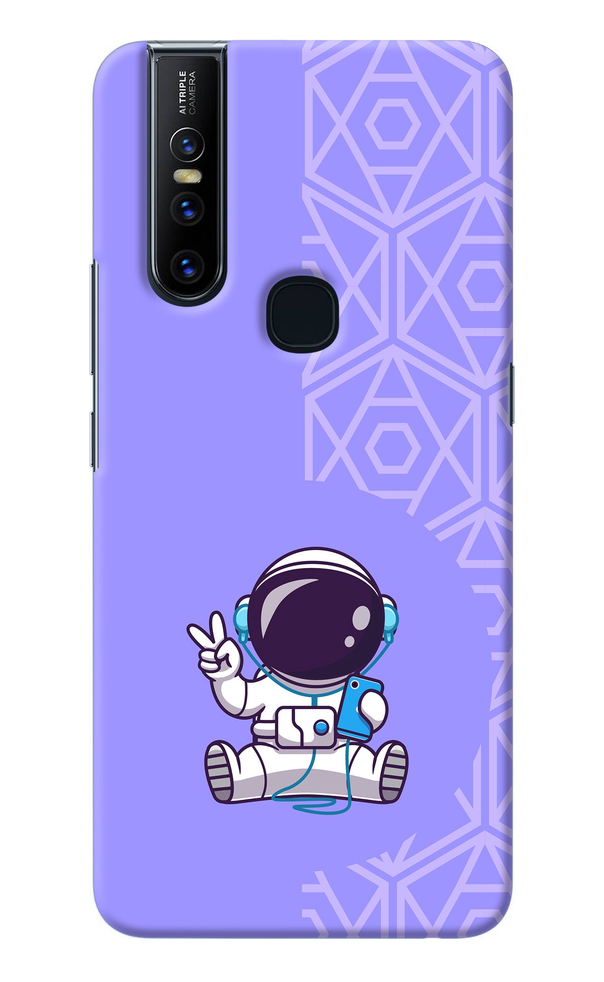 Cute Astronaut Chilling Vivo V15 Back Cover