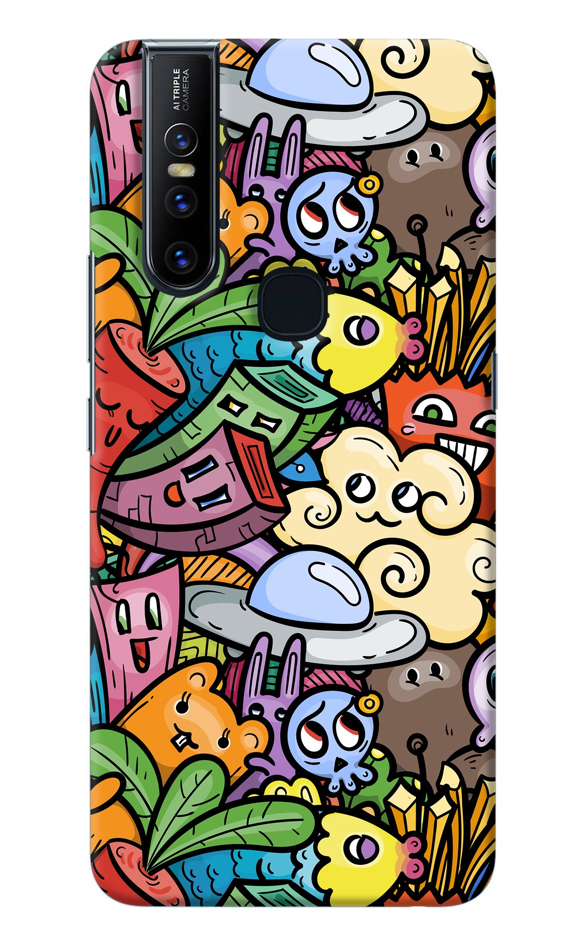 Veggie Doodle Vivo V15 Back Cover