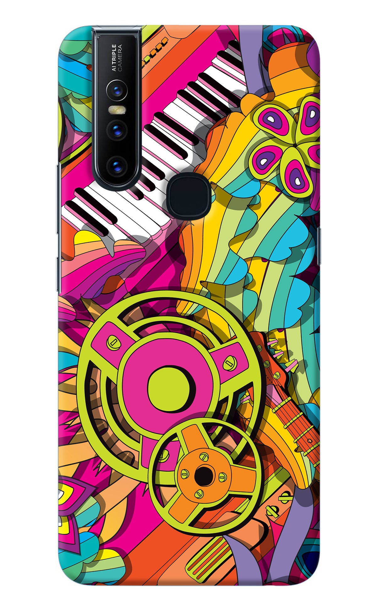 Music Doodle Vivo V15 Back Cover