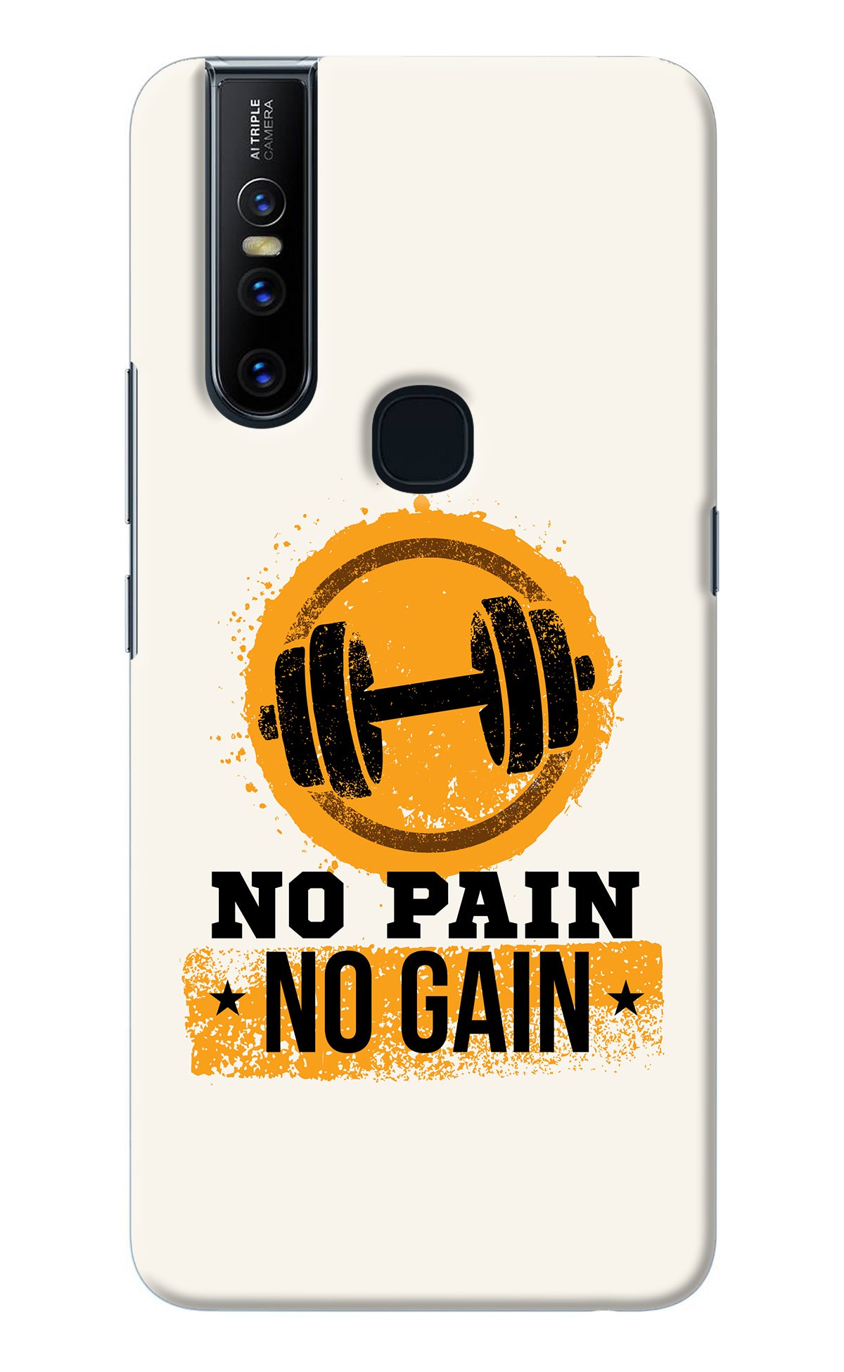 No Pain No Gain Vivo V15 Back Cover