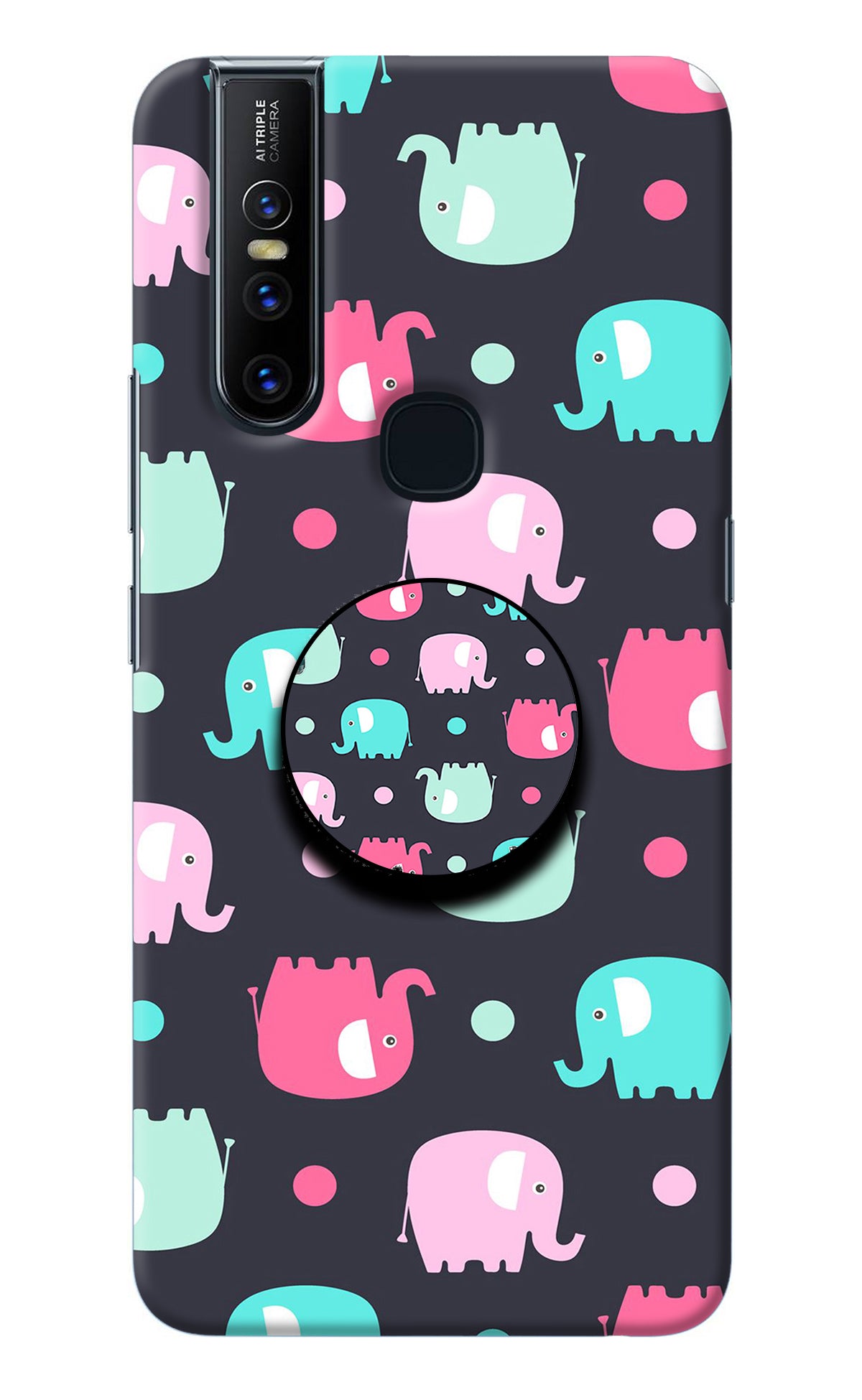 Baby Elephants Vivo V15 Pop Case