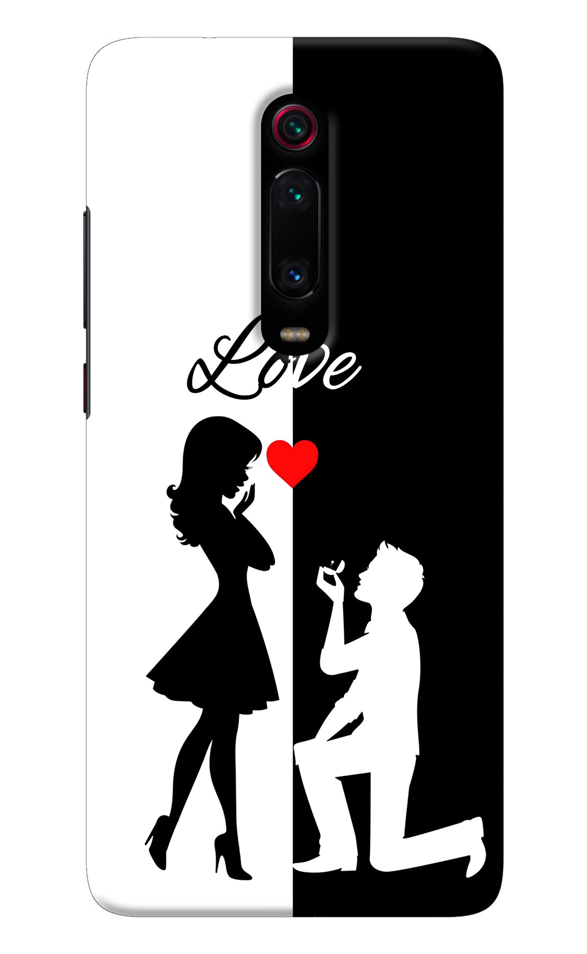 Love Propose Black And White Redmi K20/K20 Pro Back Cover