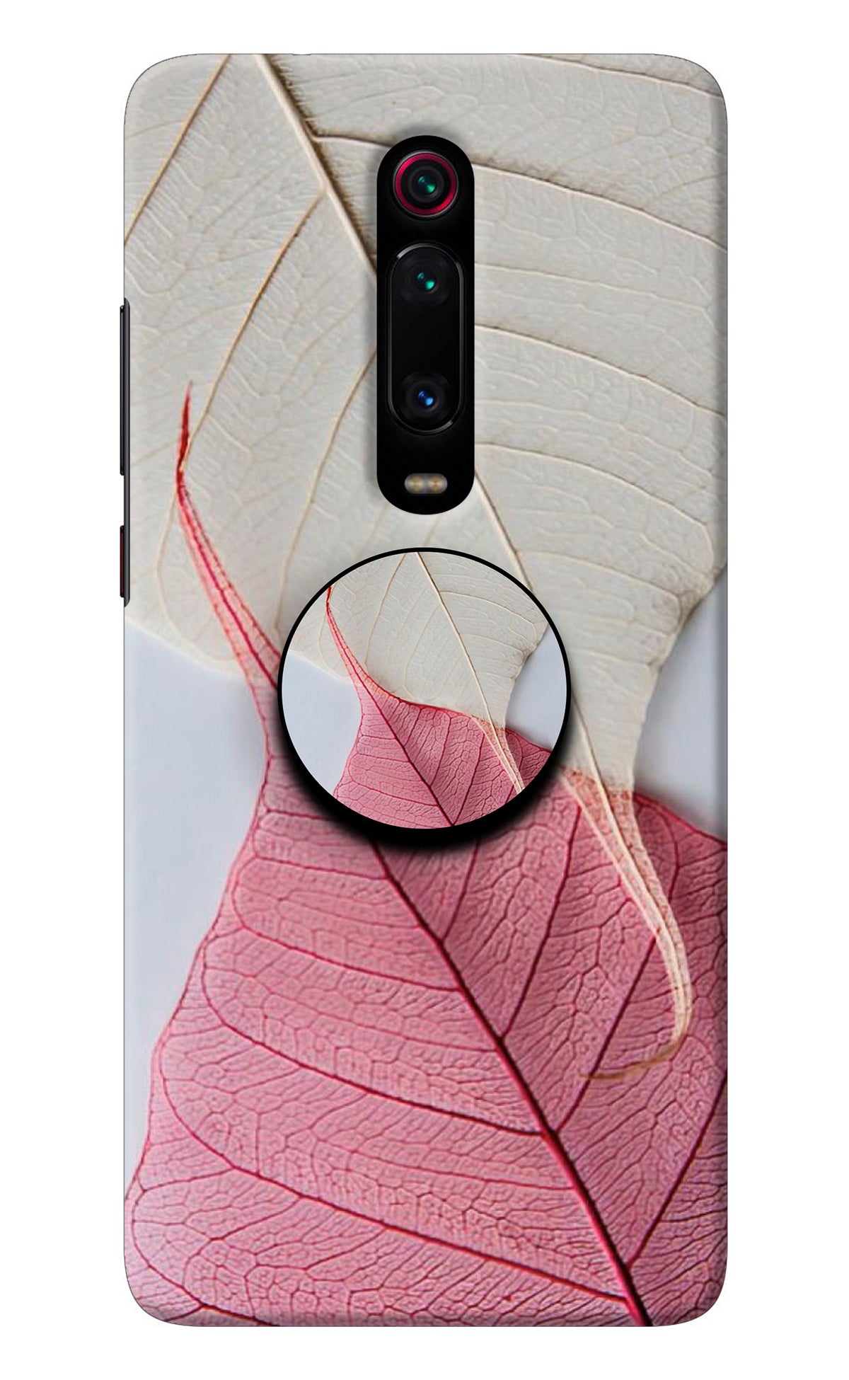 White Pink Leaf Redmi K20/K20 Pro Pop Case