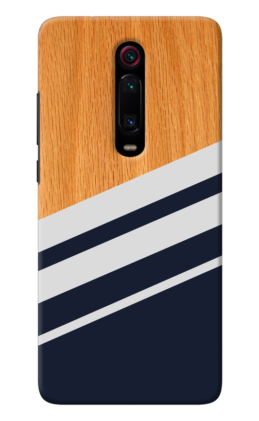 Blue and white wooden Redmi K20 Pro Back Cover