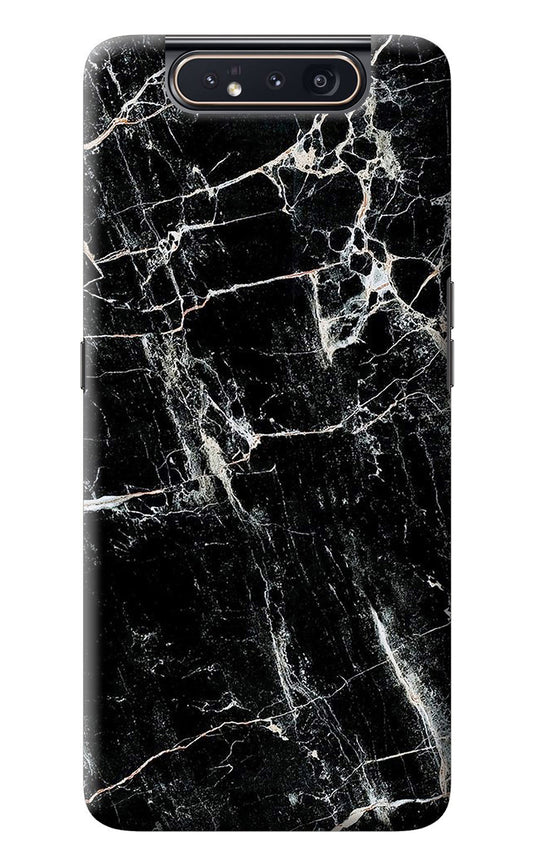 Black Marble Texture Samsung A80 Back Cover