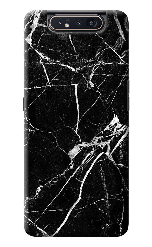 Black Marble Pattern Samsung A80 Back Cover