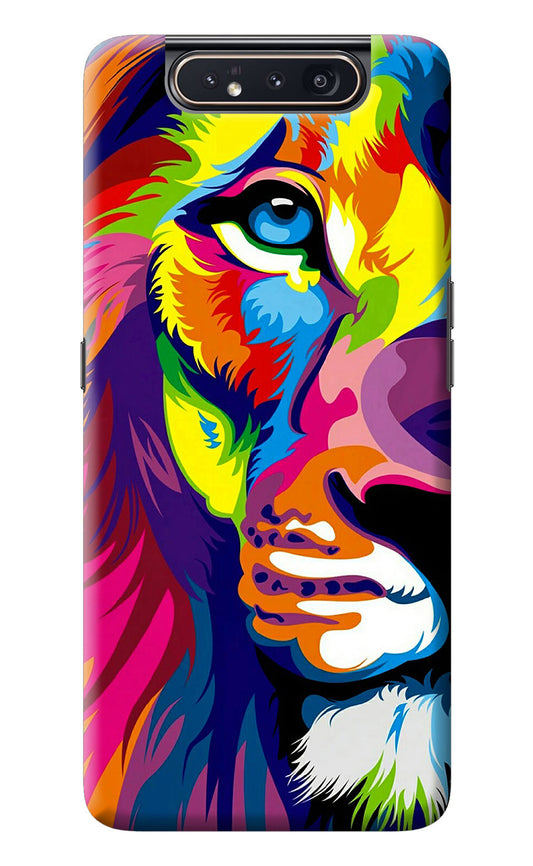 Lion Half Face Samsung A80 Back Cover