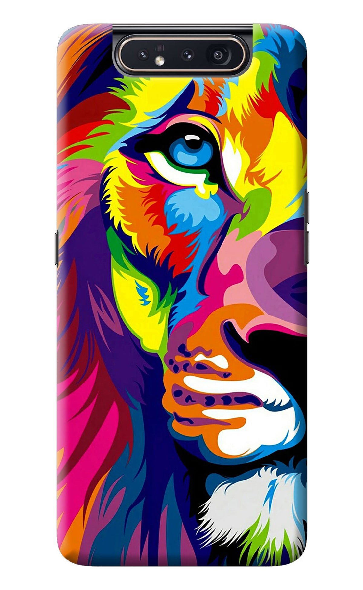 Lion Half Face Samsung A80 Back Cover