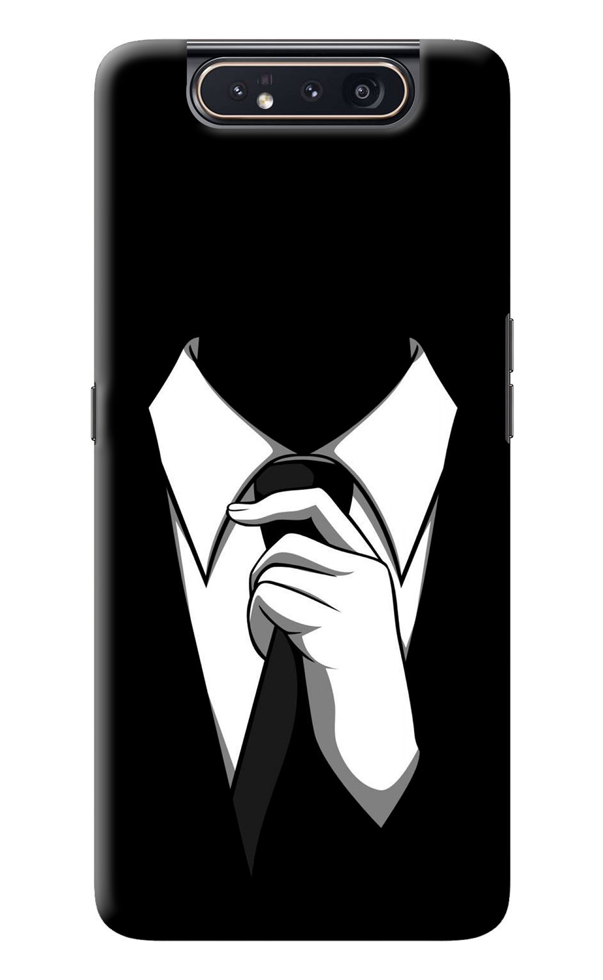 Black Tie Samsung A80 Back Cover