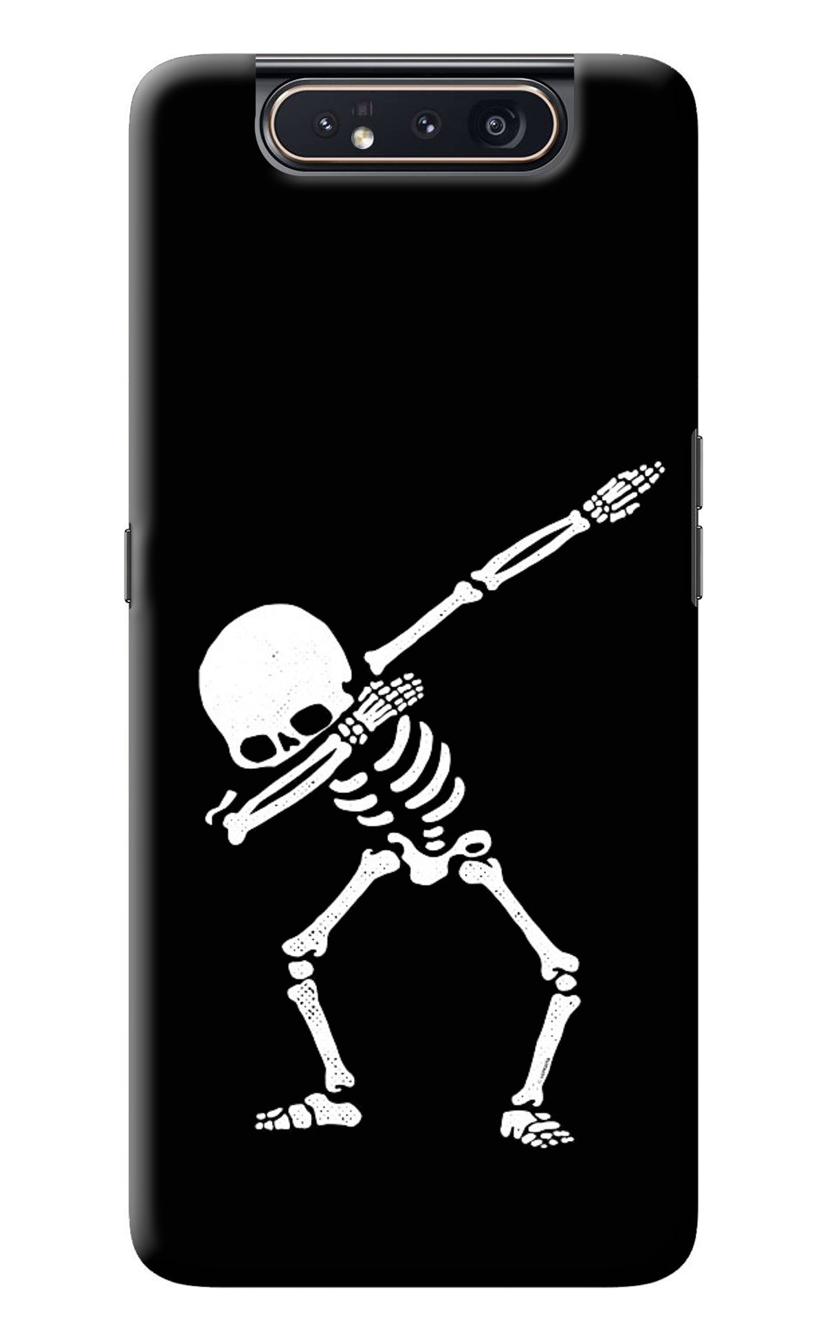 Dabbing Skeleton Art Samsung A80 Back Cover