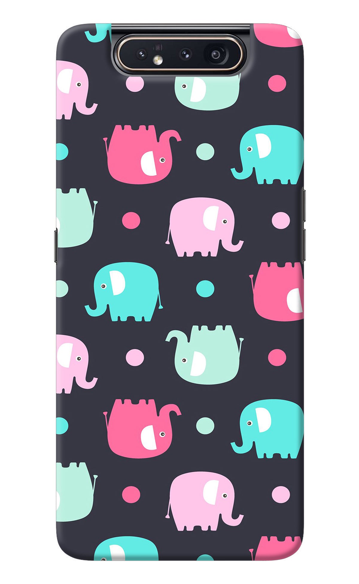 Elephants Samsung A80 Back Cover