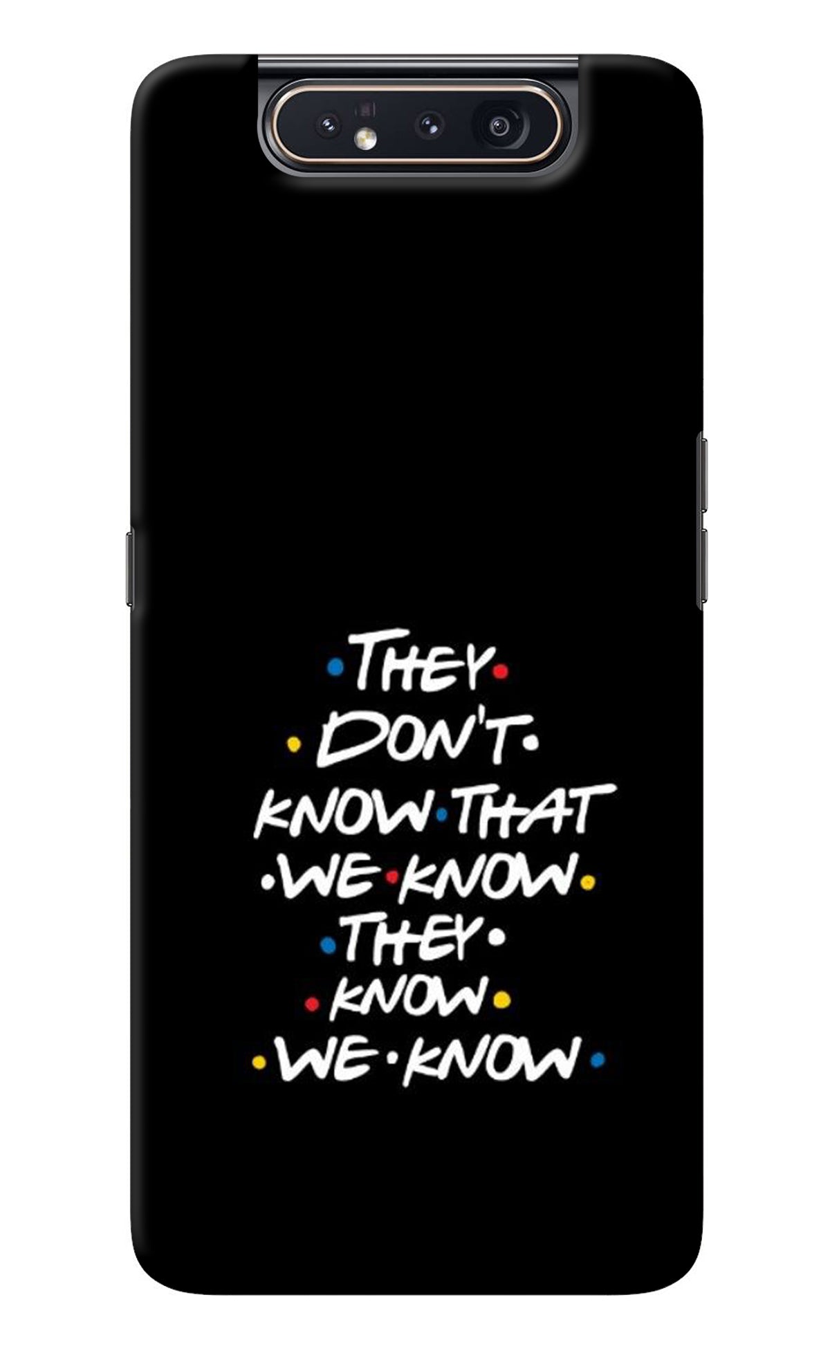 FRIENDS Dialogue Samsung A80 Back Cover