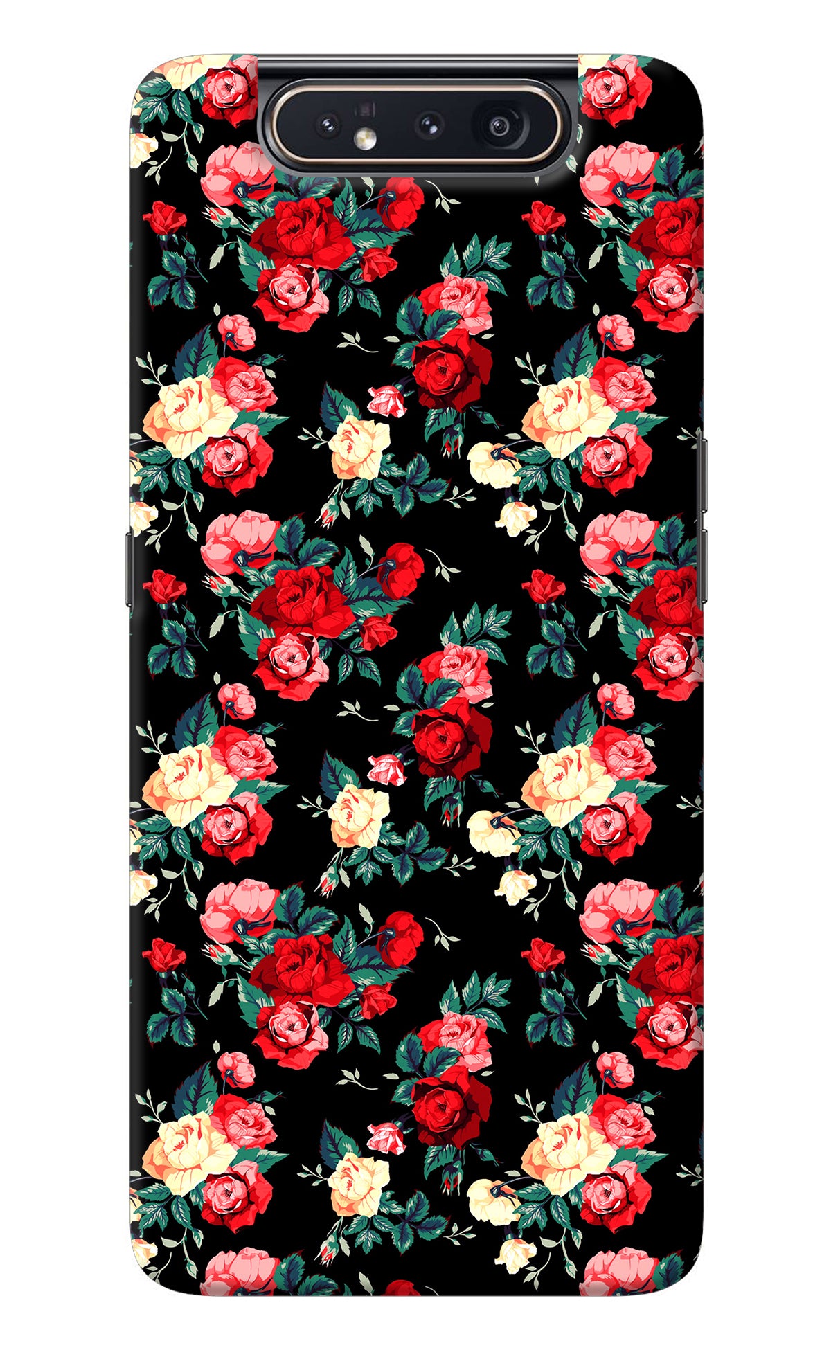 Rose Pattern Samsung A80 Back Cover