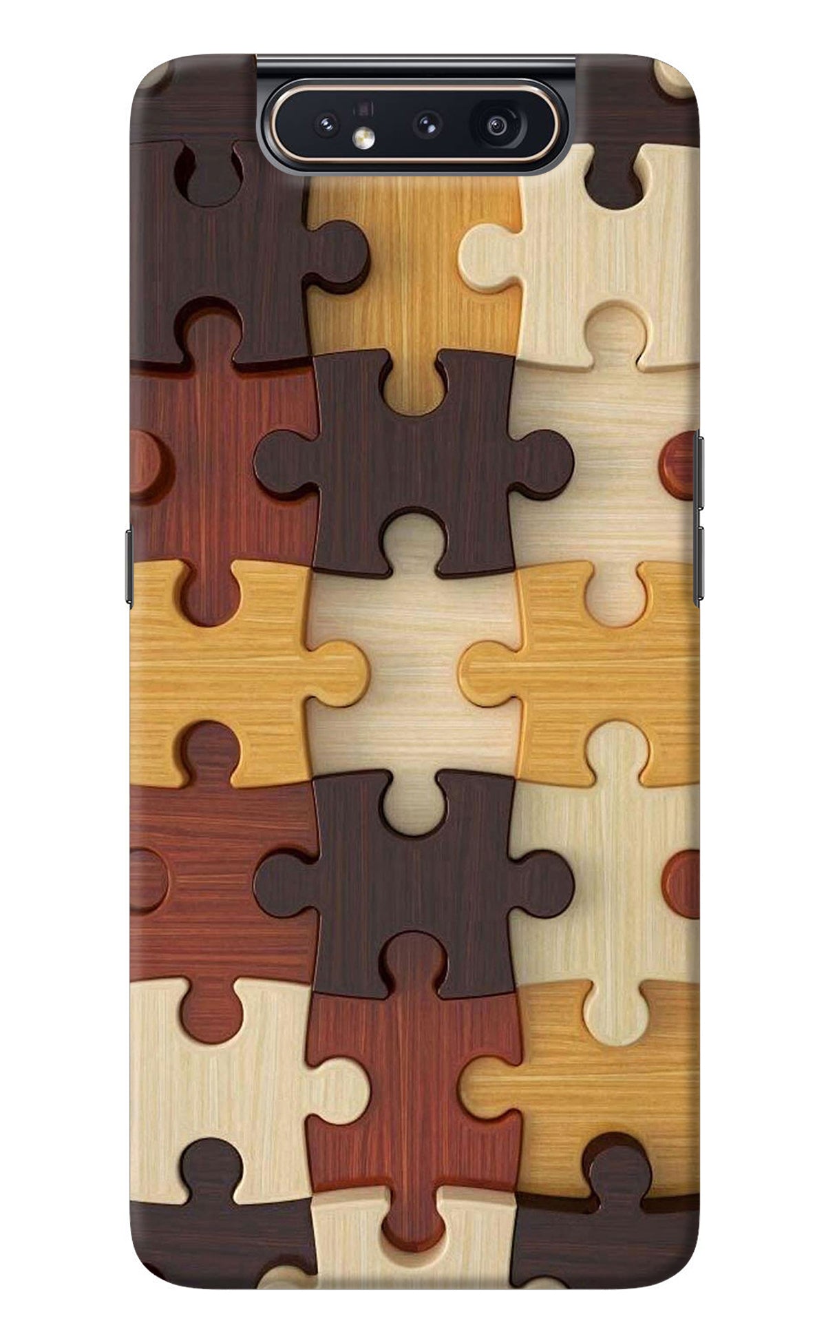 Wooden Puzzle Samsung A80 Back Cover