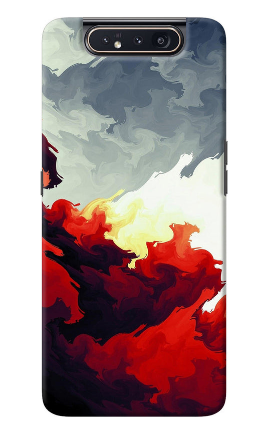 Fire Cloud Samsung A80 Back Cover