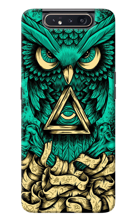 Green Owl Samsung A80 Back Cover