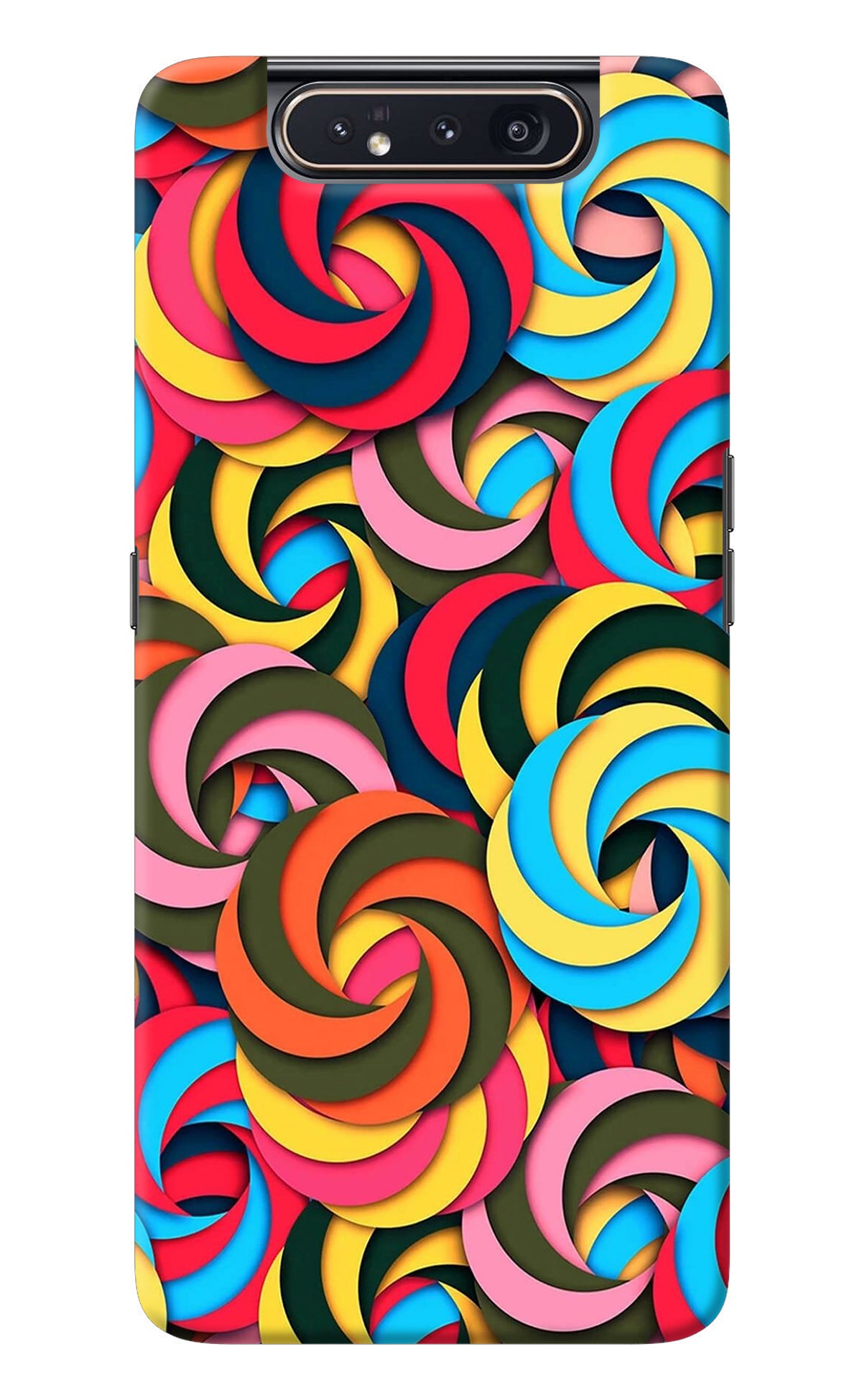 Spiral Pattern Samsung A80 Back Cover