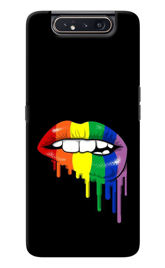 Lips Biting Samsung A80 Back Cover