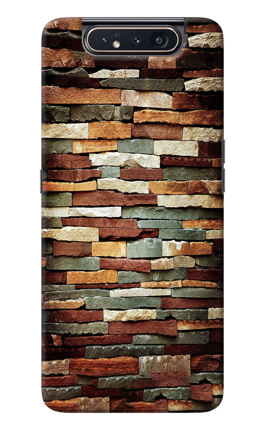 Bricks Pattern Samsung A80 Back Cover