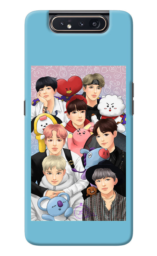 BTS with animals Samsung A80 Back Cover