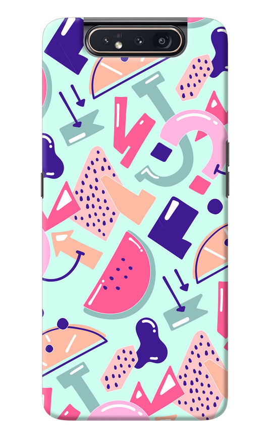 Doodle Pattern Samsung A80 Back Cover