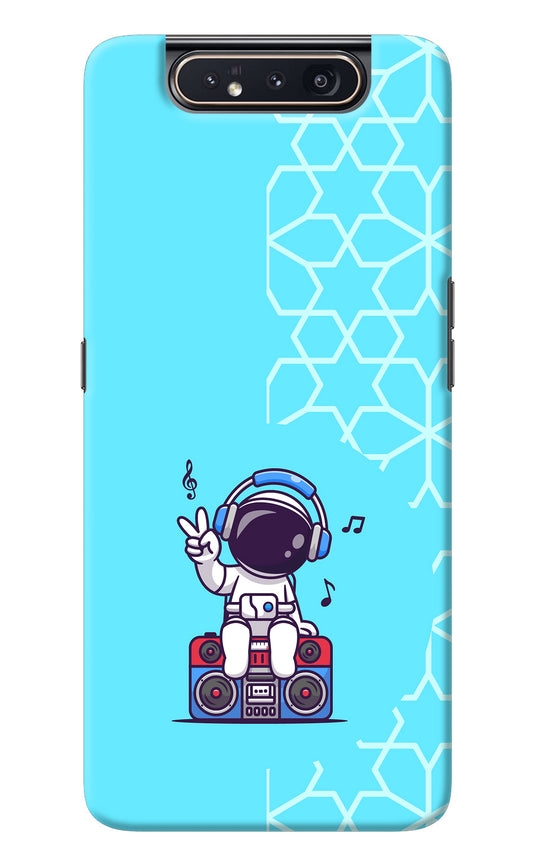 Cute Astronaut Chilling Samsung A80 Back Cover