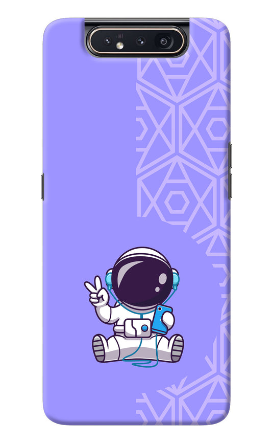 Cute Astronaut Chilling Samsung A80 Back Cover