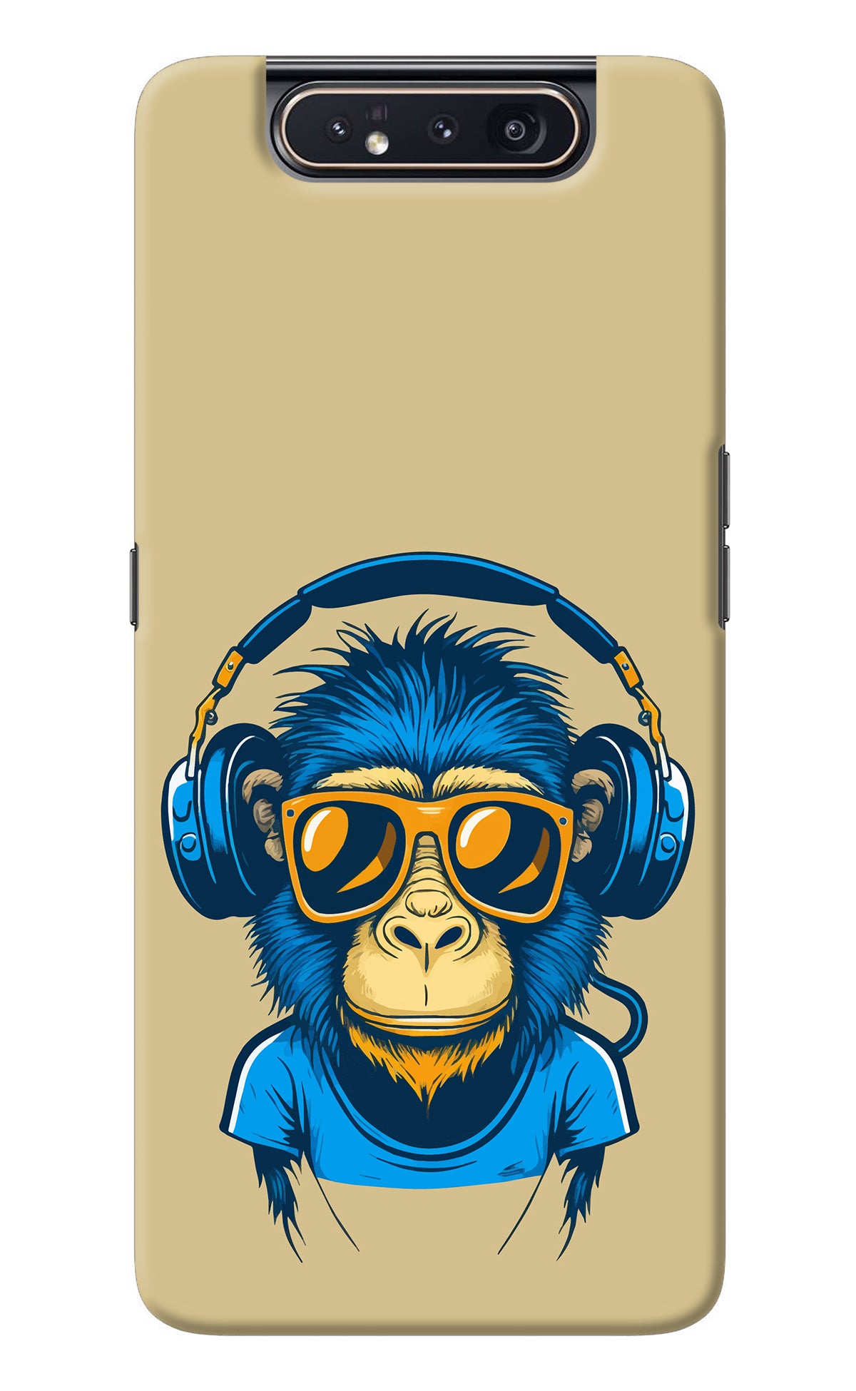 Monkey Headphone Samsung A80 Back Cover
