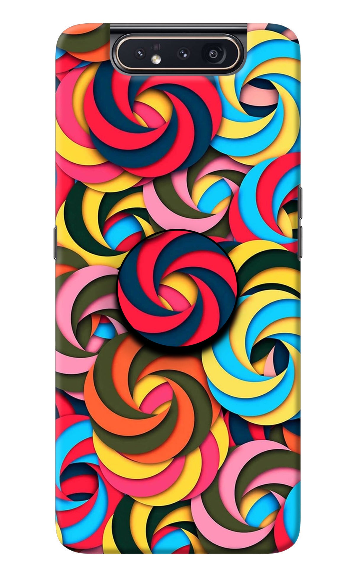 Spiral Pattern Samsung A80 Pop Case