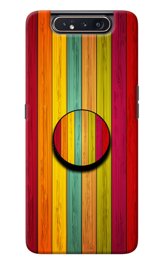 Multicolor Wooden Samsung A80 Pop Case