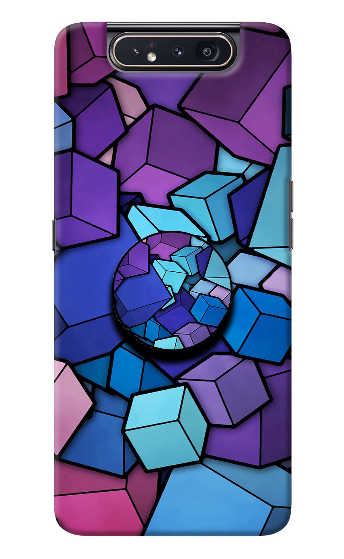 Cubic Abstract Samsung A80 Pop Case