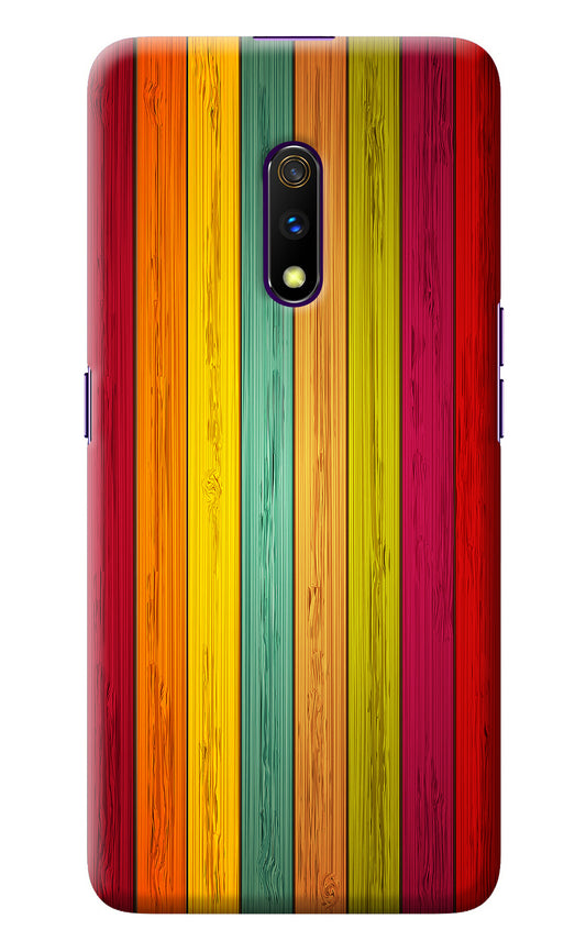 Multicolor Wooden Realme X Back Cover