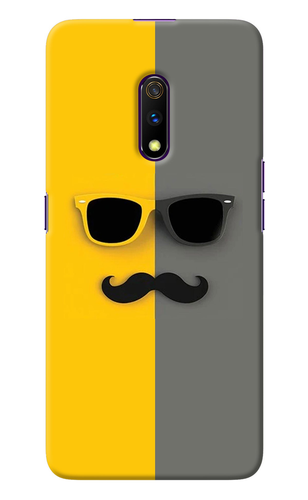 Sunglasses with Mustache Realme X Back Cover