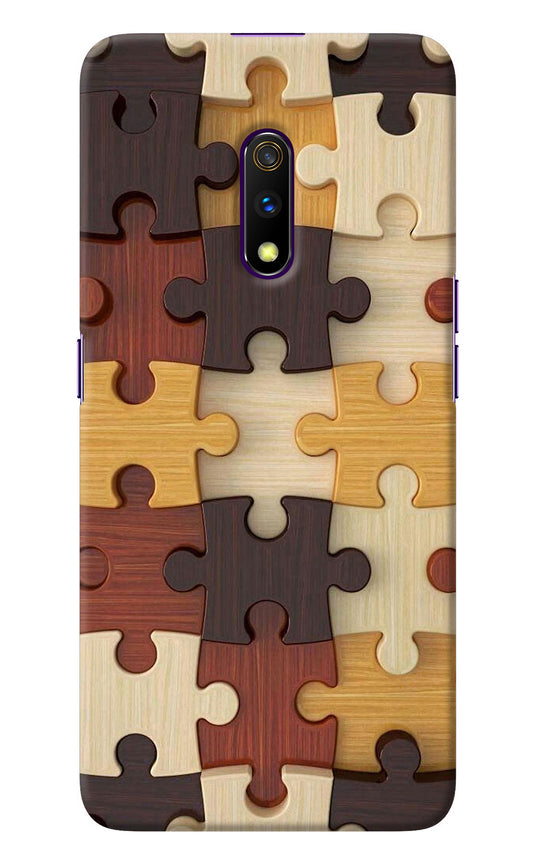 Wooden Puzzle Realme X Back Cover