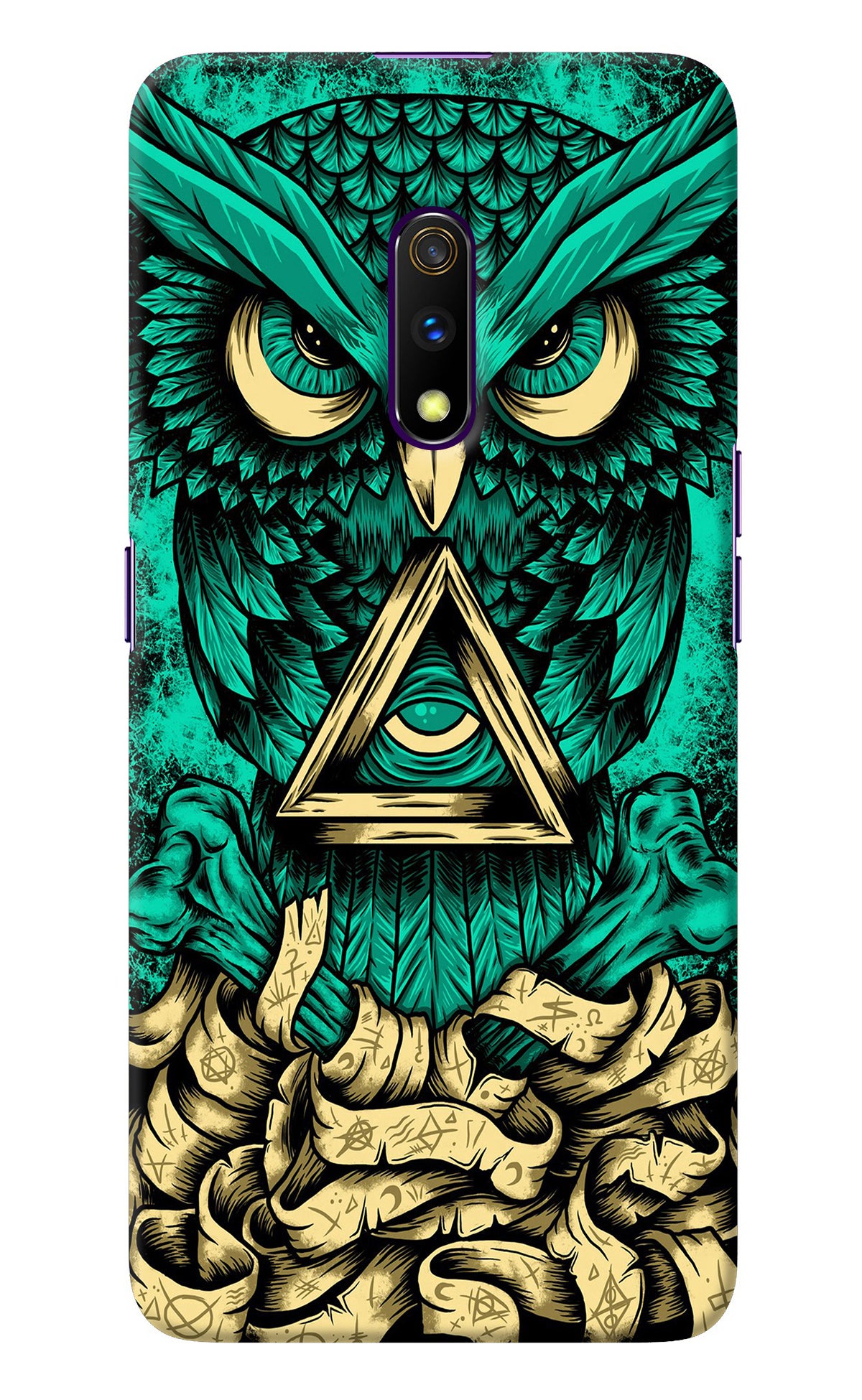 Green Owl Realme X Back Cover