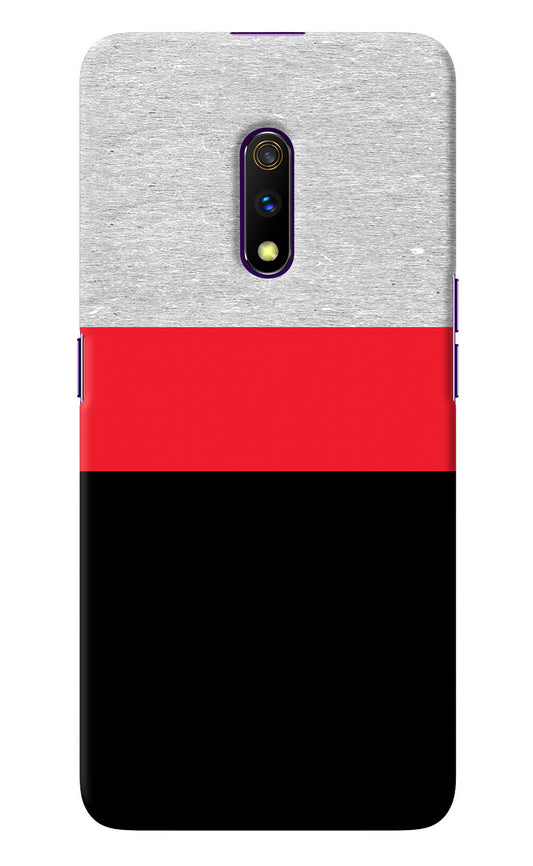 Tri Color Pattern Realme X Back Cover