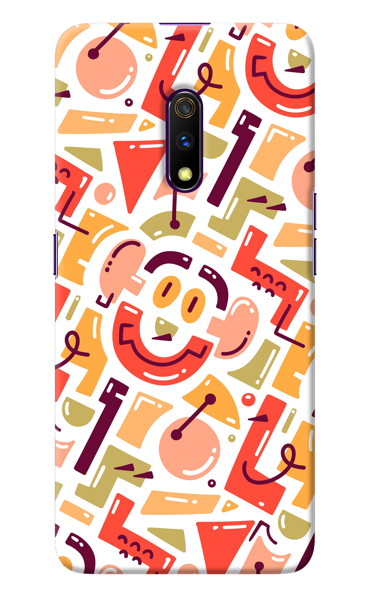 Doodle Pattern Realme X Back Cover