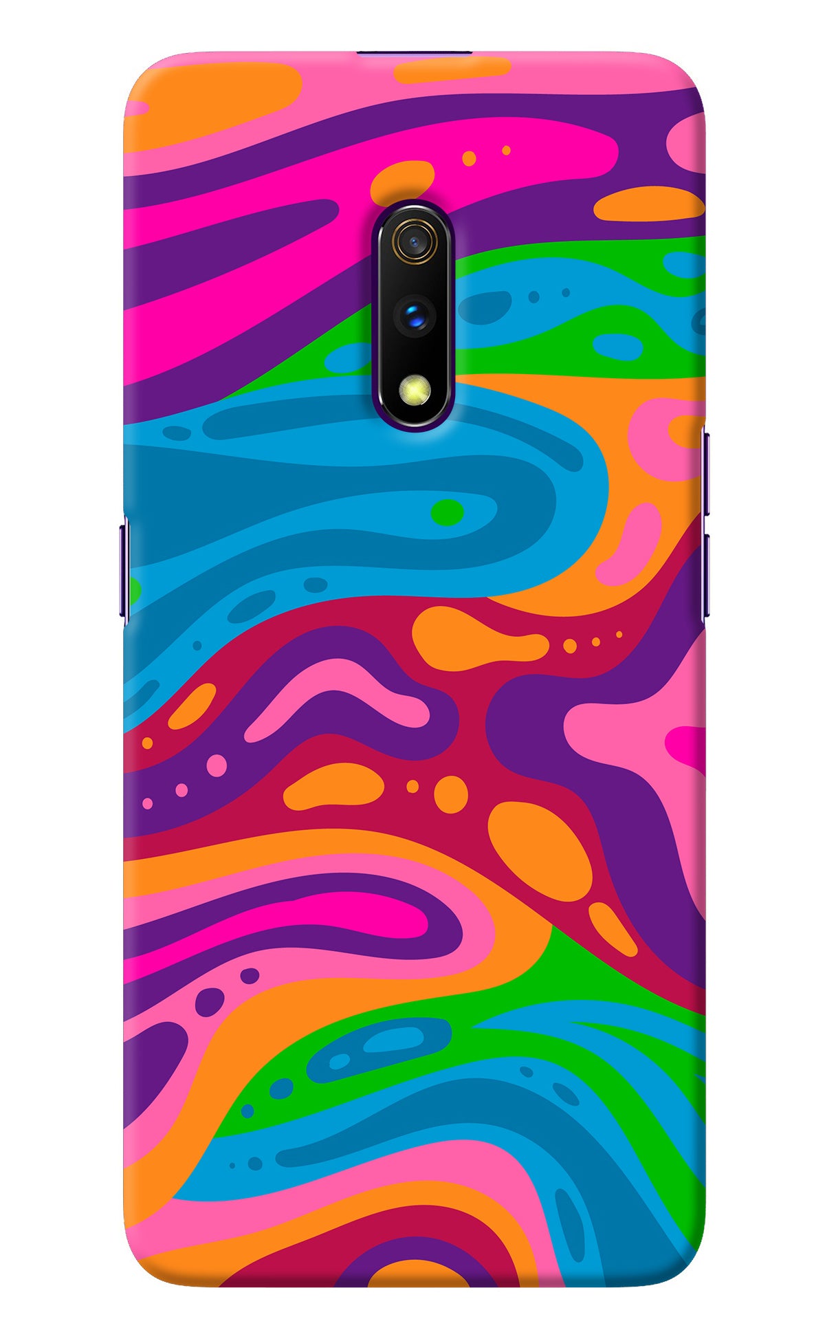 Trippy Pattern Realme X Back Cover