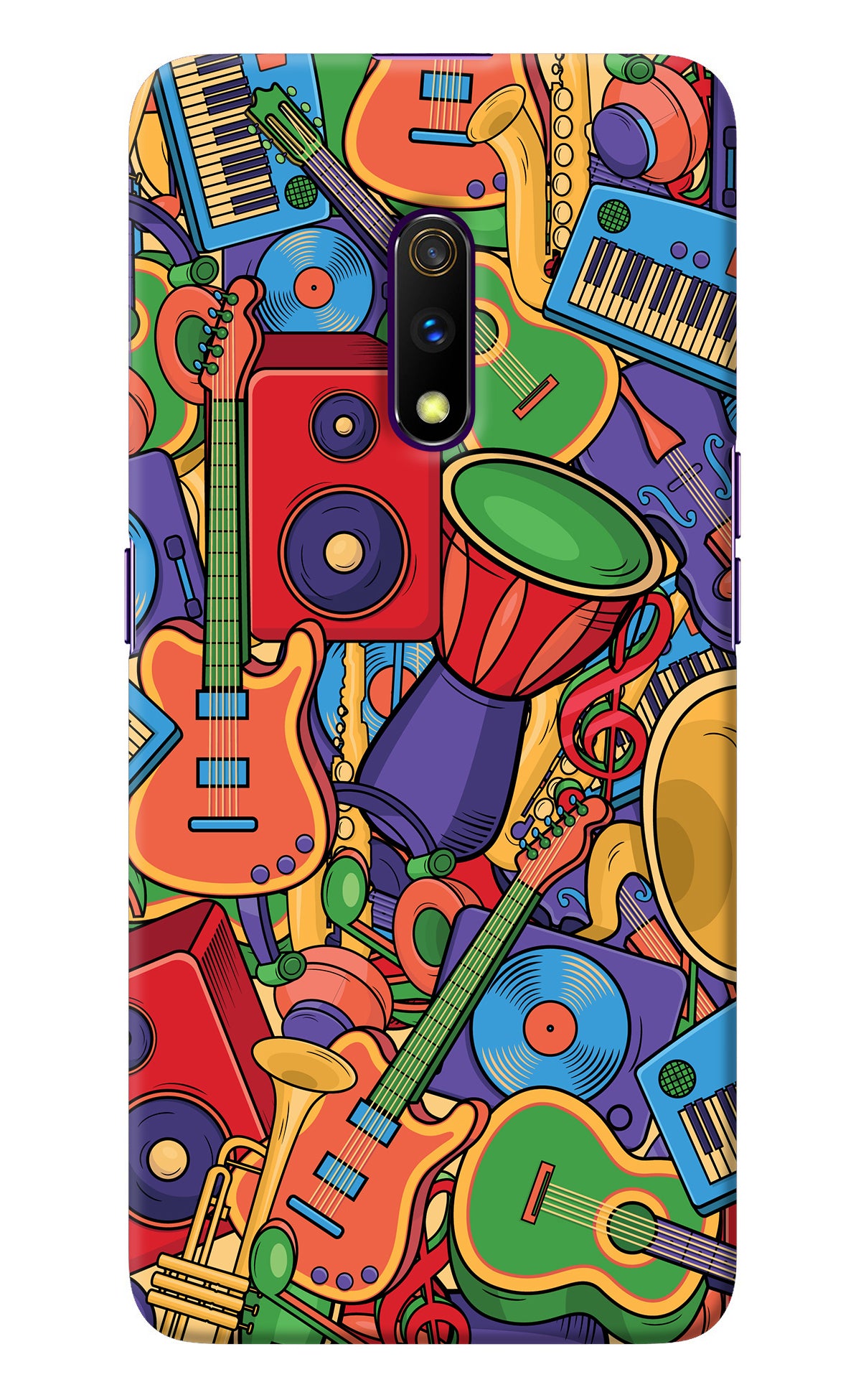 Music Instrument Doodle Realme X Back Cover