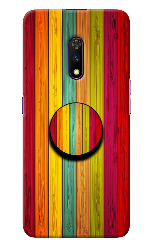Multicolor Wooden Realme X Pop Case