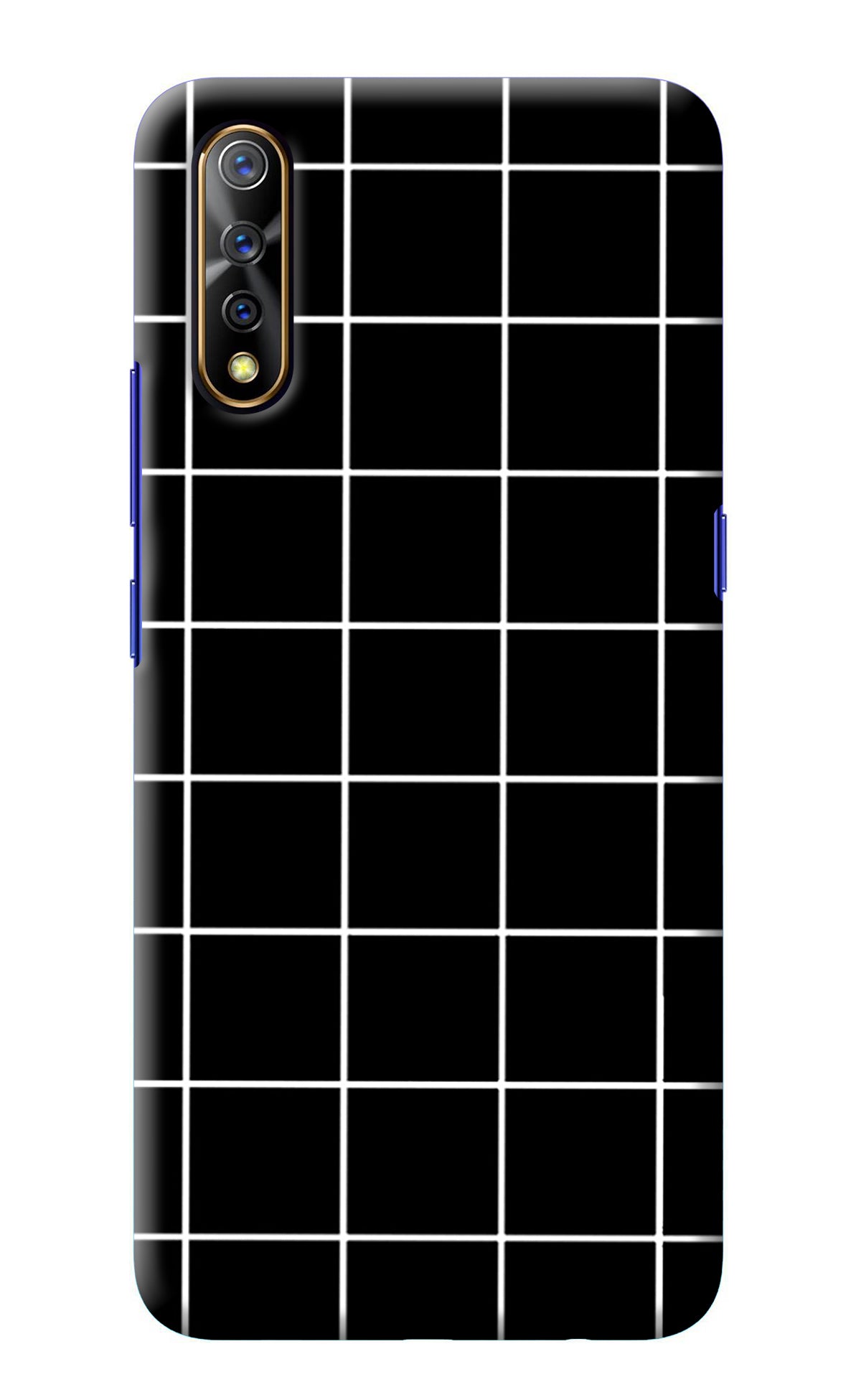 White Grid Vivo S1/Z1x Back Cover