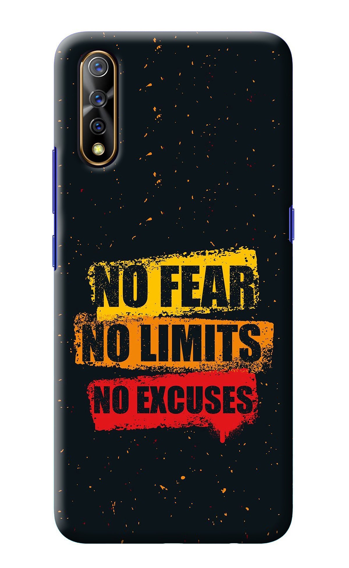 No Fear No Limits No Excuse Vivo S1/Z1x Back Cover