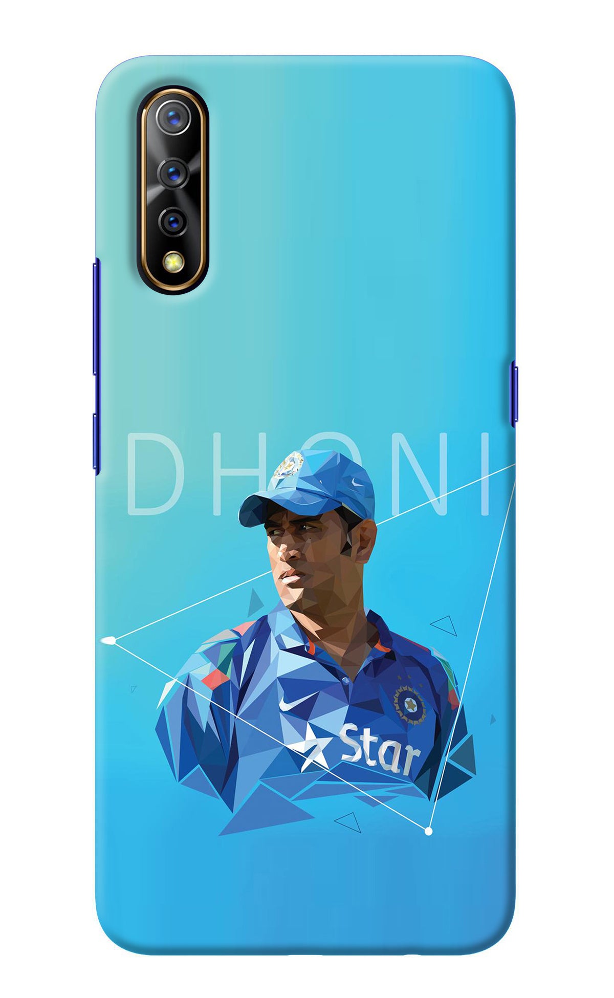 Dhoni Artwork Vivo S1/Z1x Back Cover