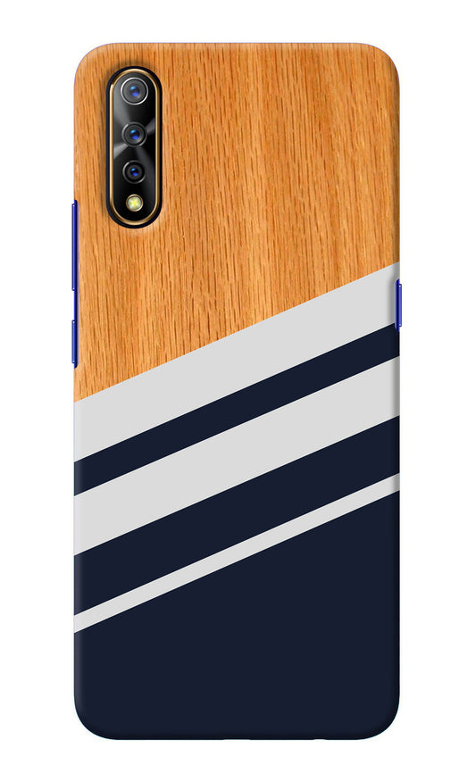 Blue and white wooden Vivo S1/Z1x Back Cover