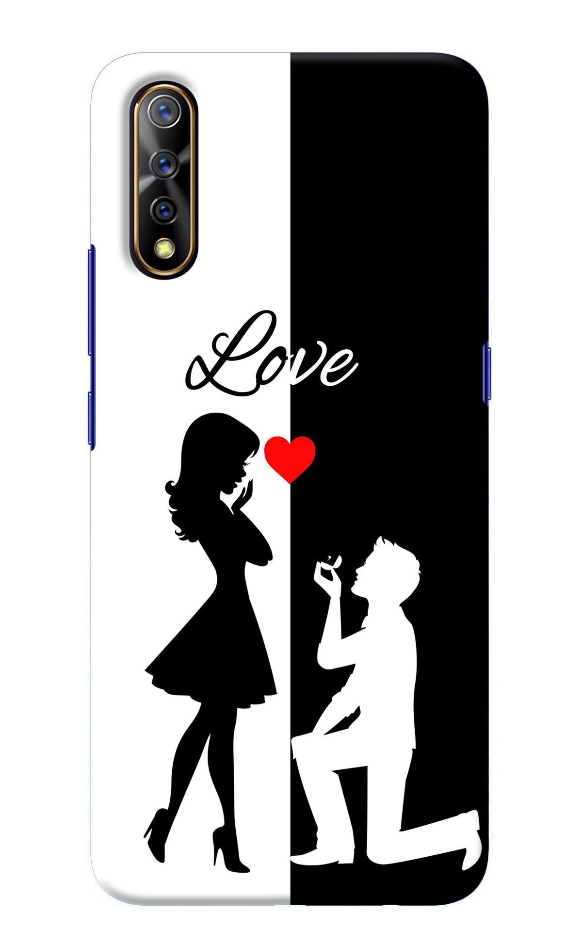 Love Propose Black And White Vivo S1/Z1x Back Cover