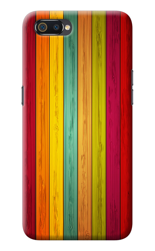 Multicolor Wooden Realme C2 Back Cover